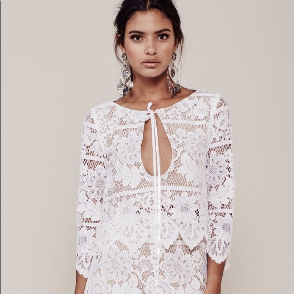 *SOLD* For Love & Lemons Gianna Crop Top