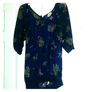 Navy blouse