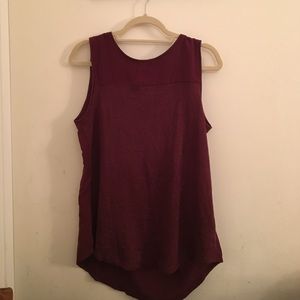 Long Burgundy sanctuary tank top