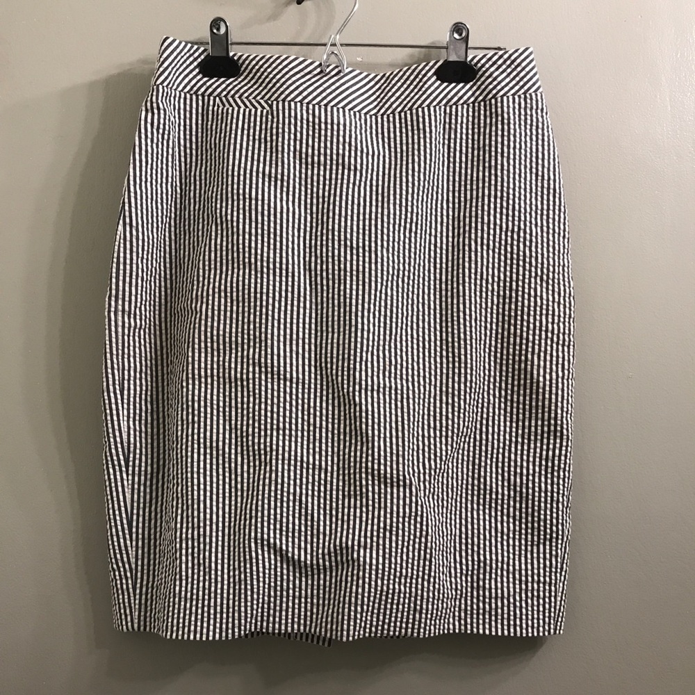 J crew stripped pencil skirt