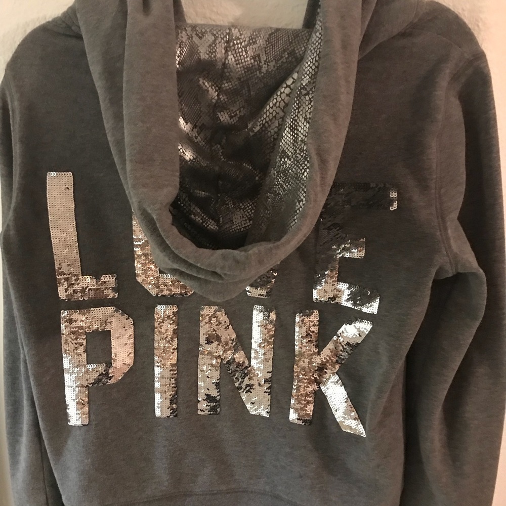Grey PINK! Zip up jacket