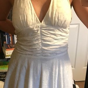 Halter white dress