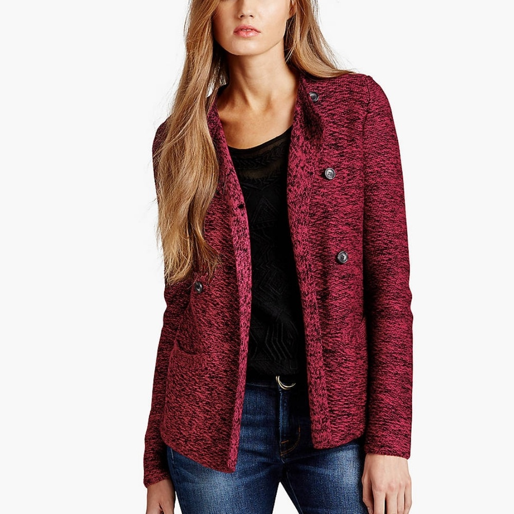 Lucky Brand - Marbled Maroon Sweater