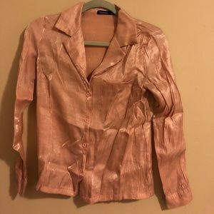 Metallic satin blouse