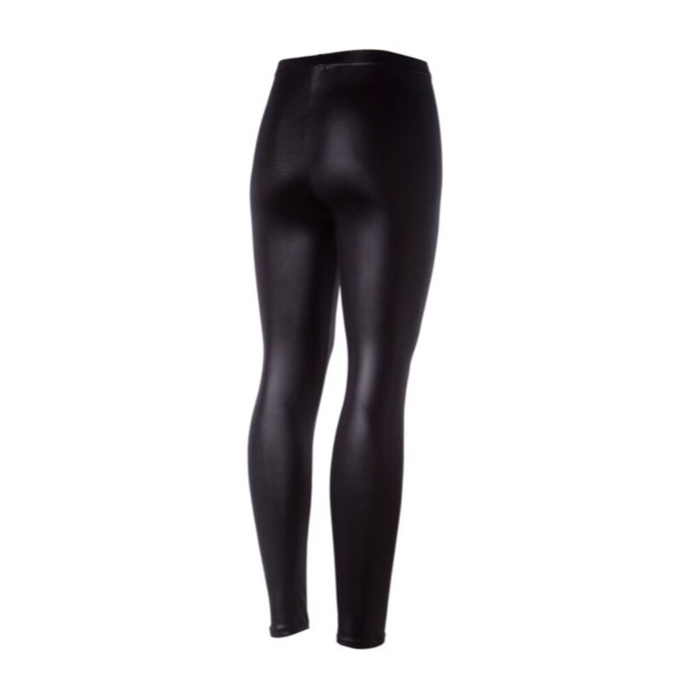 Black Faux Leather Leggings - Picture 2 of 3