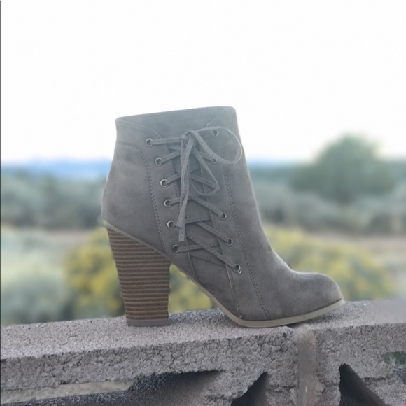 SALE! LAST 2  << Lace Up Brown Booties >> - Picture 5 of 7