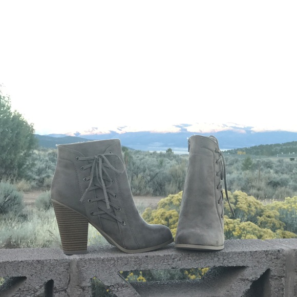 SALE! LAST 2  << Lace Up Brown Booties >> - Picture 7 of 7