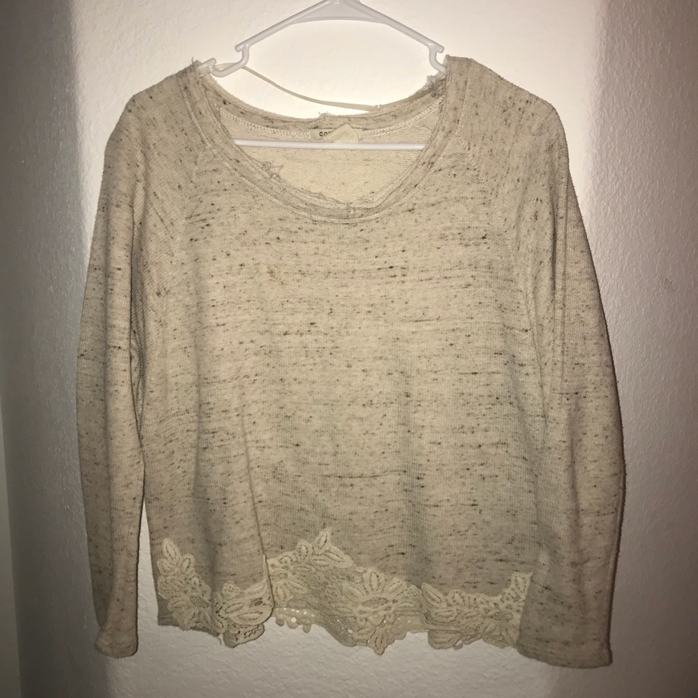 Cream long sleeve sweater
