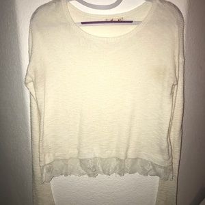 Hollister knitted cream top