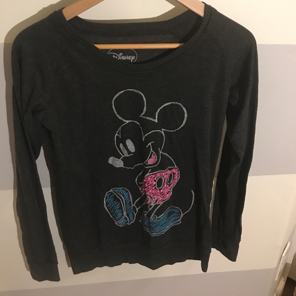 Dark grey Mickey Mouse long sleeve