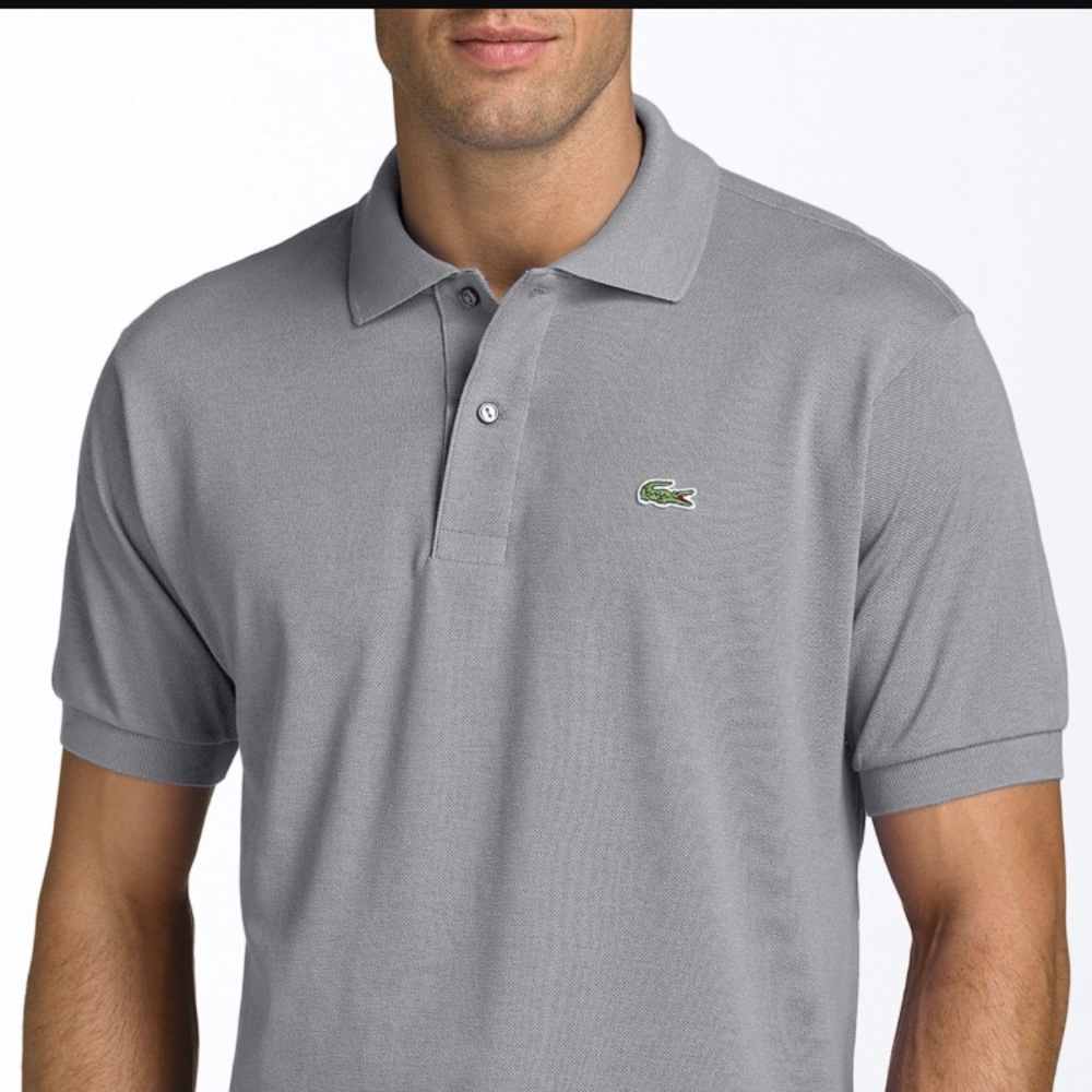 Lacoste Pique Polo in Gray