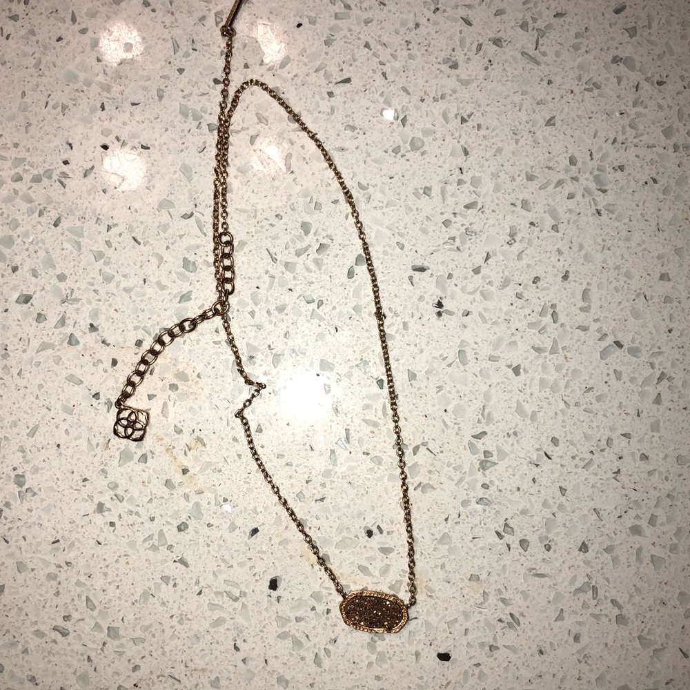 Kendra Scott gold druzy pendent necklace