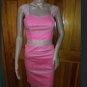 H&M Hot Pink and Beige Dress Size xs