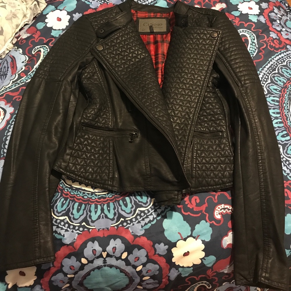 Faux Leather Moto Jacket