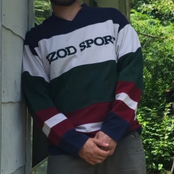 Vintage 1980's Rugby Panel Sewn Sweatshirt