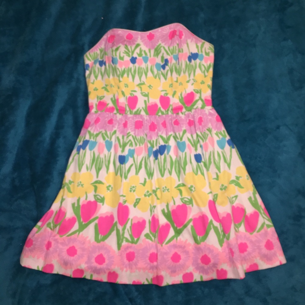 Lilly Pulitzer Springy Floral Strapless Dress