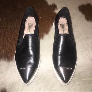 Miu Miu Metal Toe Leather Flats
