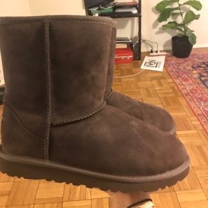brown Ugg mini boots