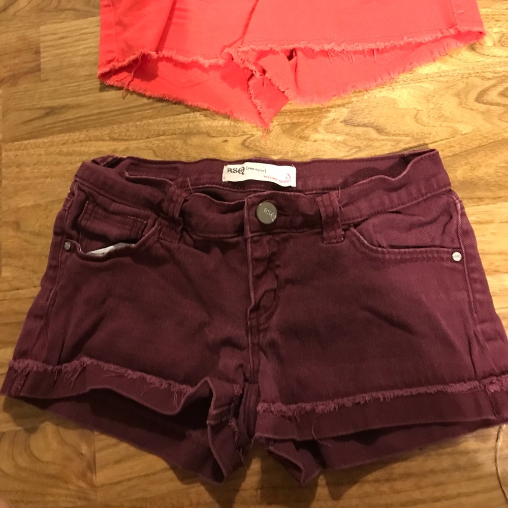 Burgundy shorts