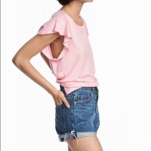 NWT H&M frill sleeved jersey top 💕
