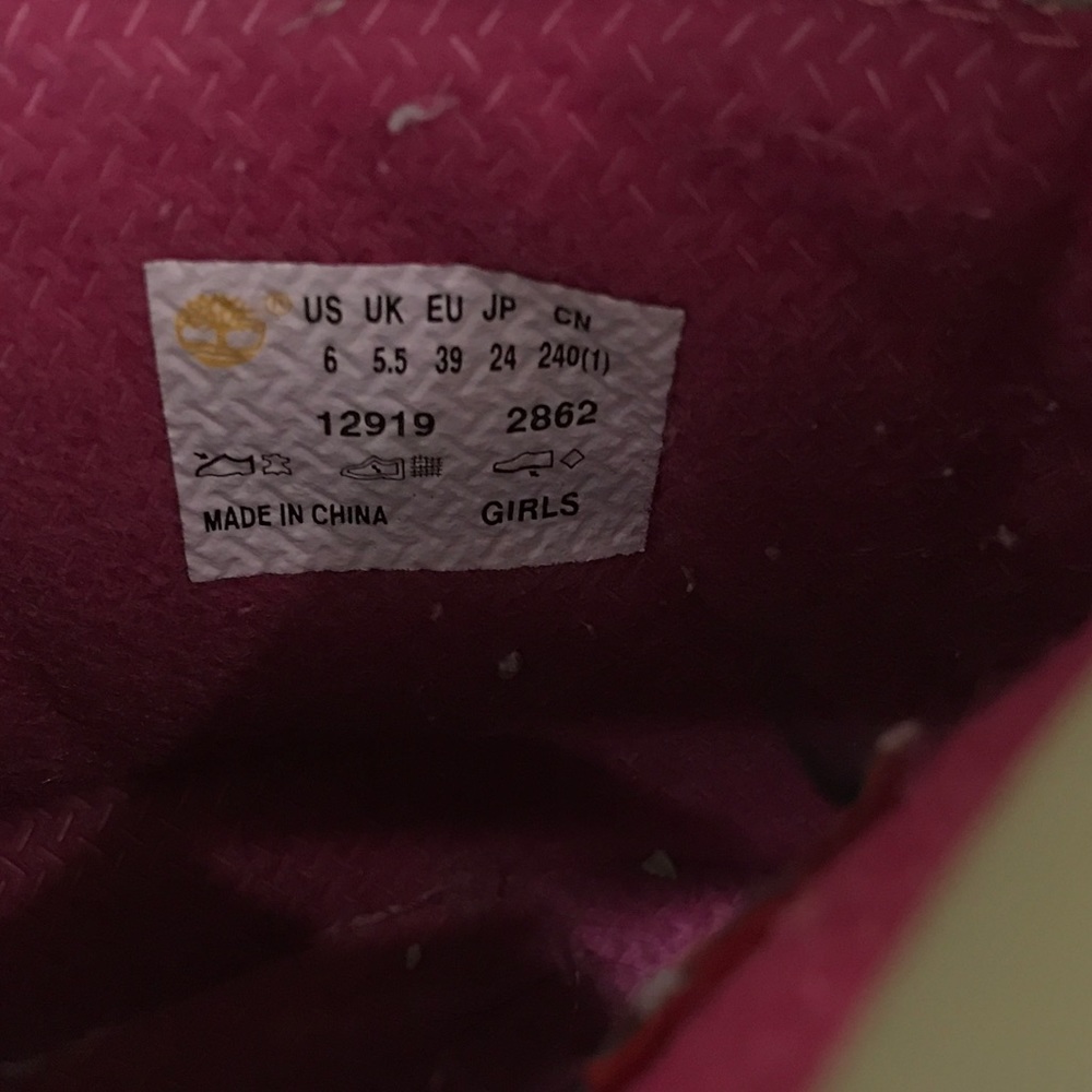 ❤️SOLD❤️Timberland boots shoes sneakers pink - Picture 7 of 7