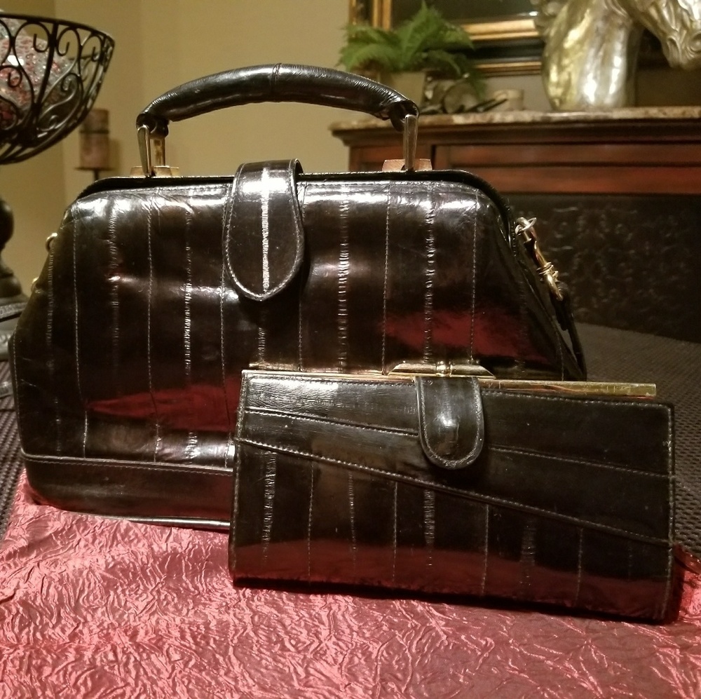Genuine eel skin purse & wallet