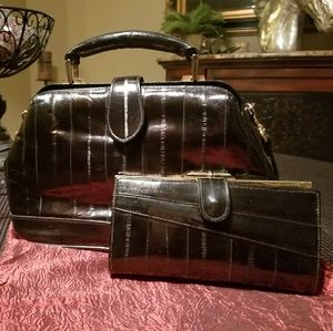 Genuine eel skin purse & wallet