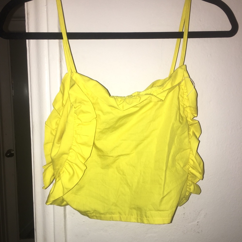 Zara Yellow Crop Top