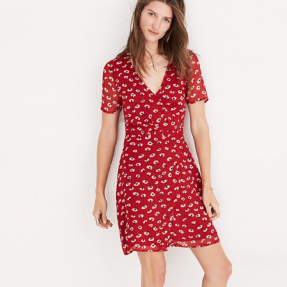 NWT Madewell wrap-front dress in Seattle floral