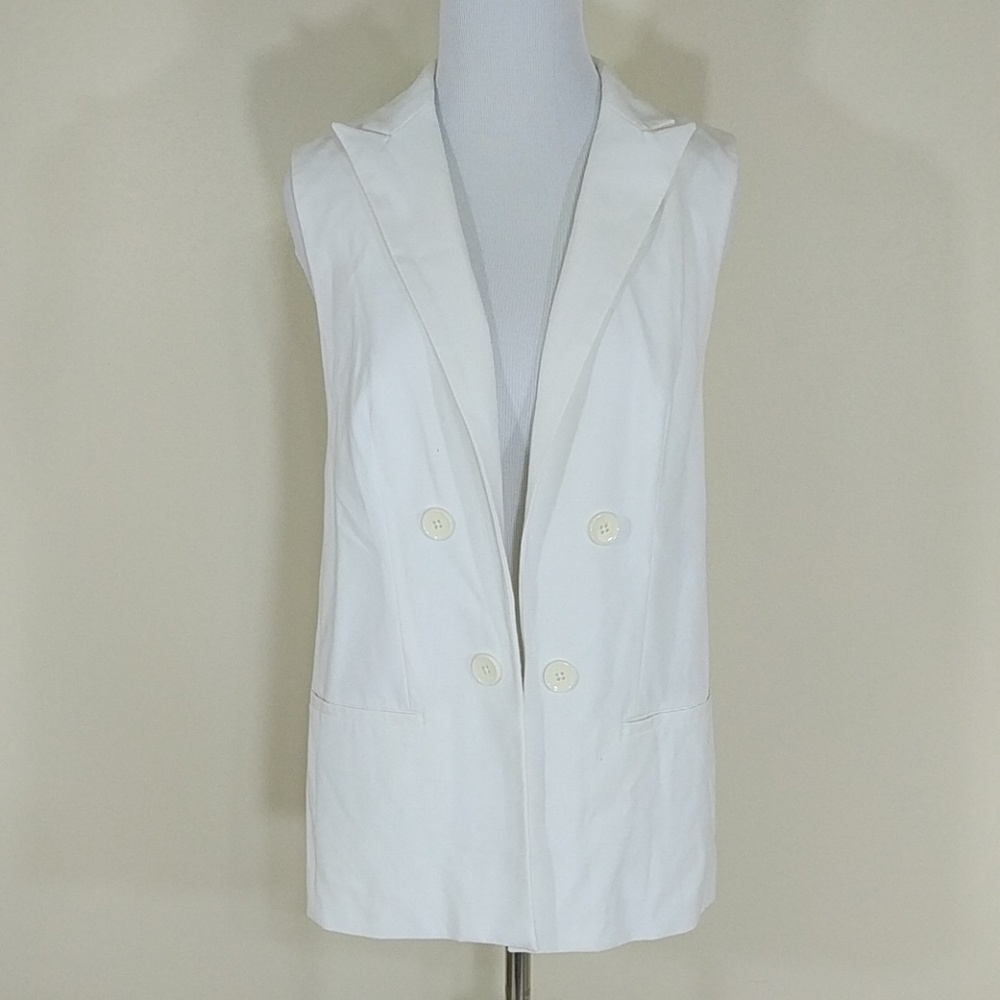 *NWOT* White Long Vest