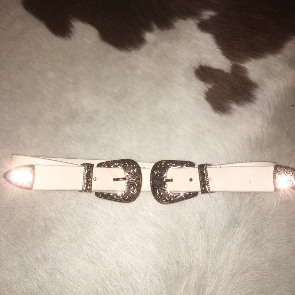 B-Low The Belt Cream With Rose Gold Buckles