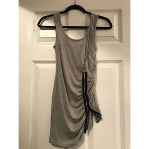 Gray tank with zipper