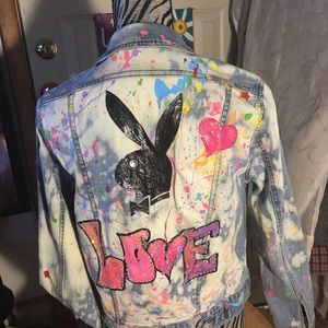 Love playboy jean jacket Small