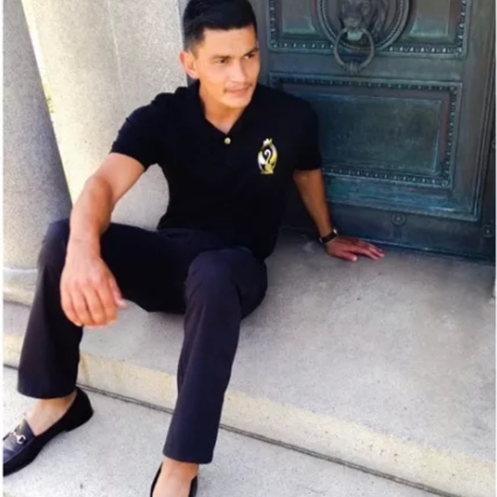 Men's Black & Gold Signature Polo by IVAN IVALDO