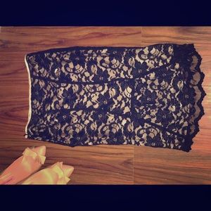 Lace pencil skirt
