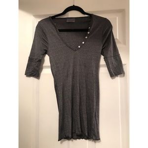 Charcoal Michael Stars 3/4 sleeve shirt