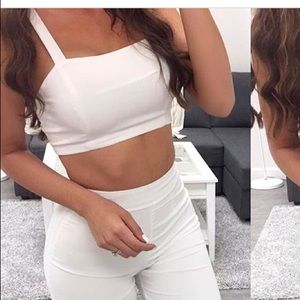 All white classy two Piece set