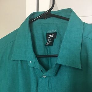 H&M long sleeve shirt, turquoise