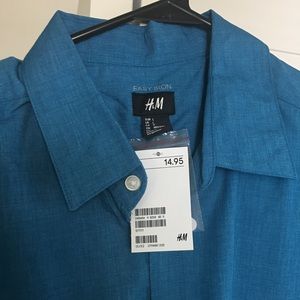 H&M button up shirt, blue