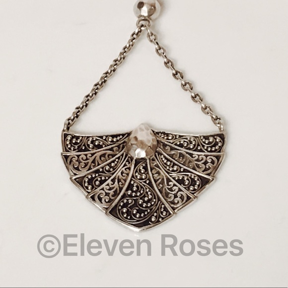 Lois Hill Sterling Lariat Drop Toggle Necklace - Picture 2 of 7