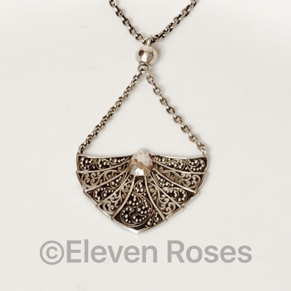 Lois Hill Sterling Lariat Drop Toggle Necklace - Picture 6 of 7