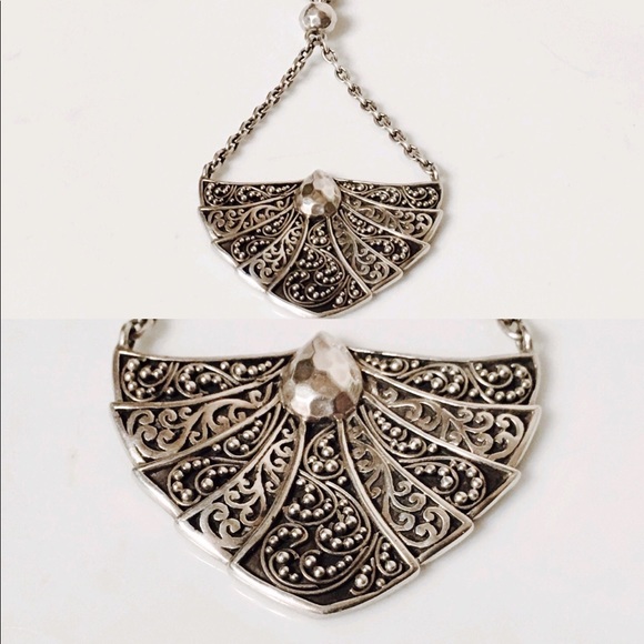 Lois Hill Sterling Lariat Drop Toggle Necklace - Picture 3 of 7