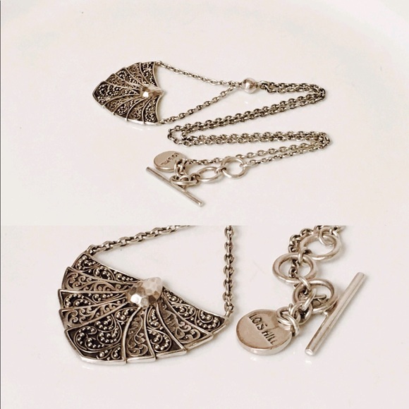 Lois Hill Sterling Lariat Drop Toggle Necklace - Picture 4 of 7