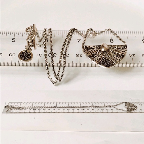 Lois Hill Sterling Lariat Drop Toggle Necklace - Picture 5 of 7