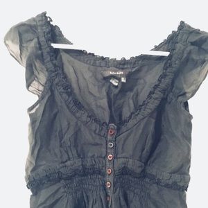 Zara black silk blend soft top.