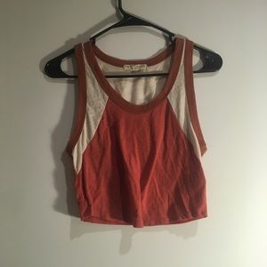 truly madly deeply red and white crop top