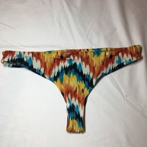 Handmade Watercolor Thong Bikini