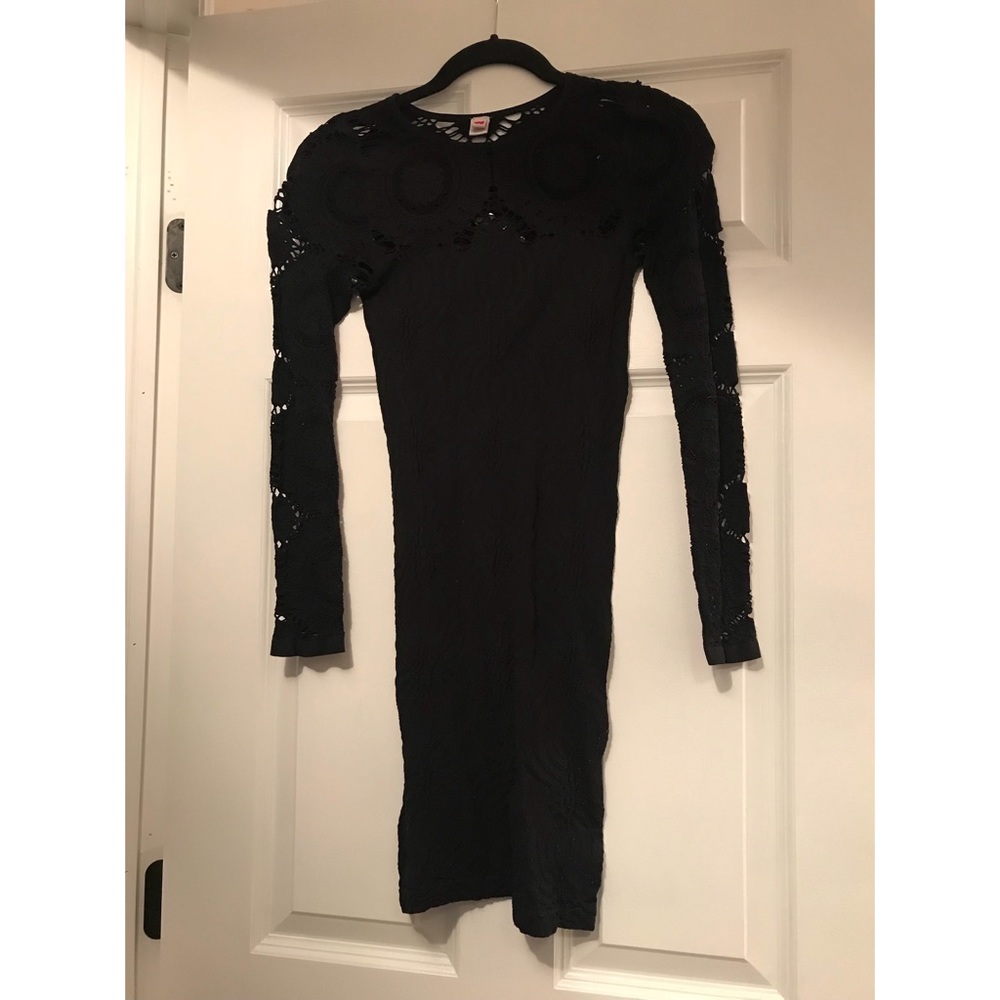 Black mesh dress