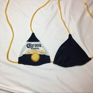 SM Navy and White Corona  Extra Bikini Top