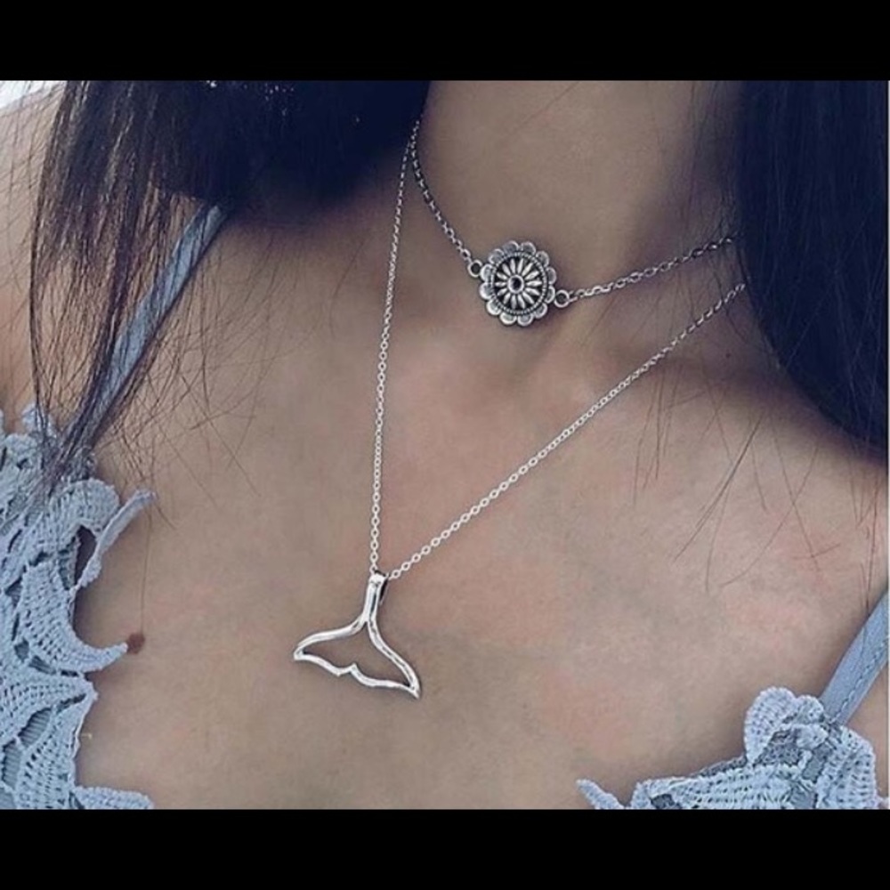 🐬 Boho Double Layered Chains With Fin 🐋